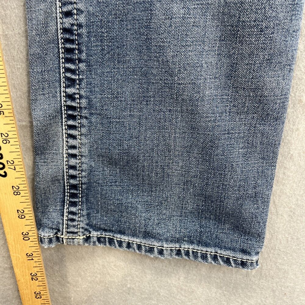 Ariat M7 Jeans Mens 35x32 Blue Rocker Straight Leg Denim Medium Wash Western - Picture 11 of 16